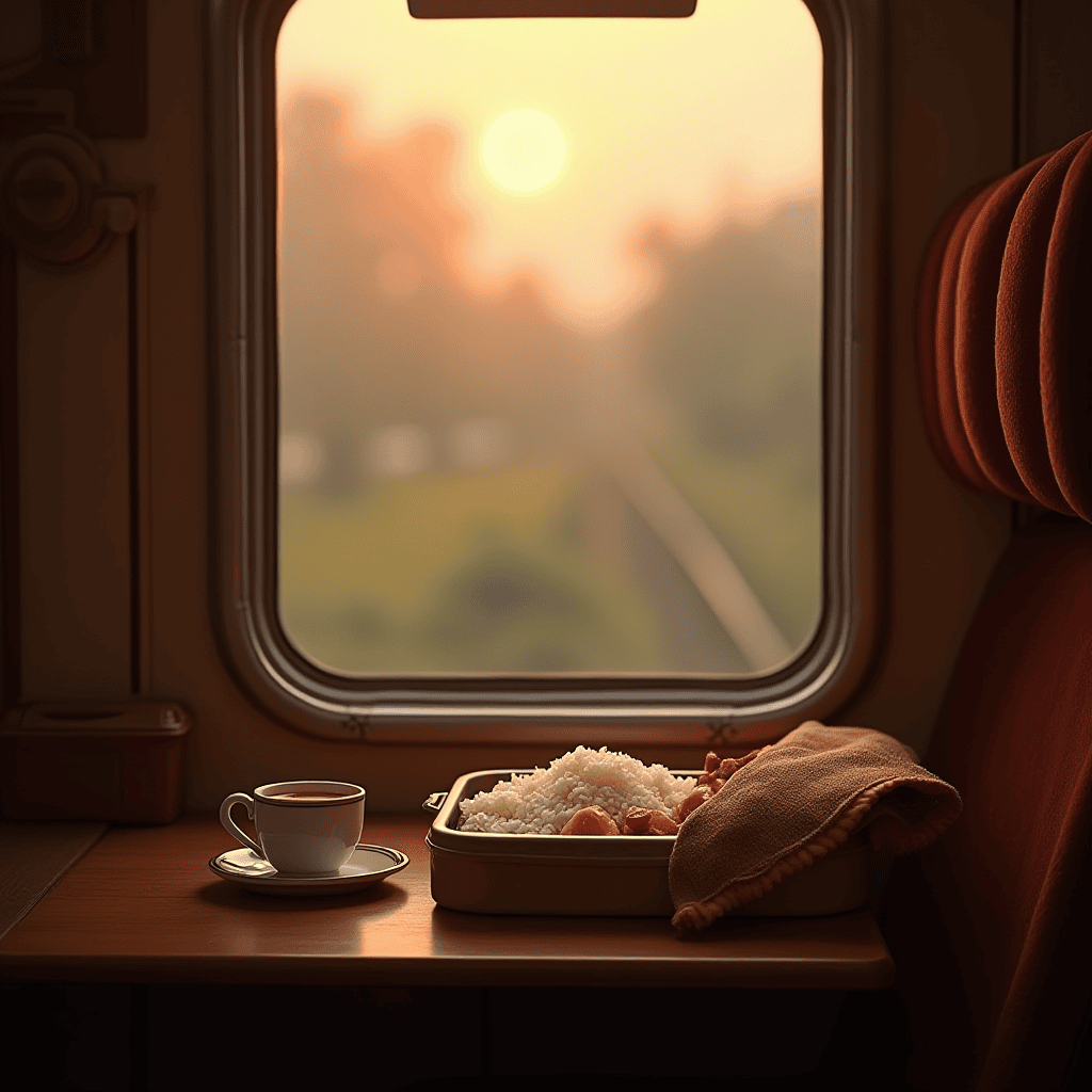 Comfort food, digestion, and familiarity during long train journeys