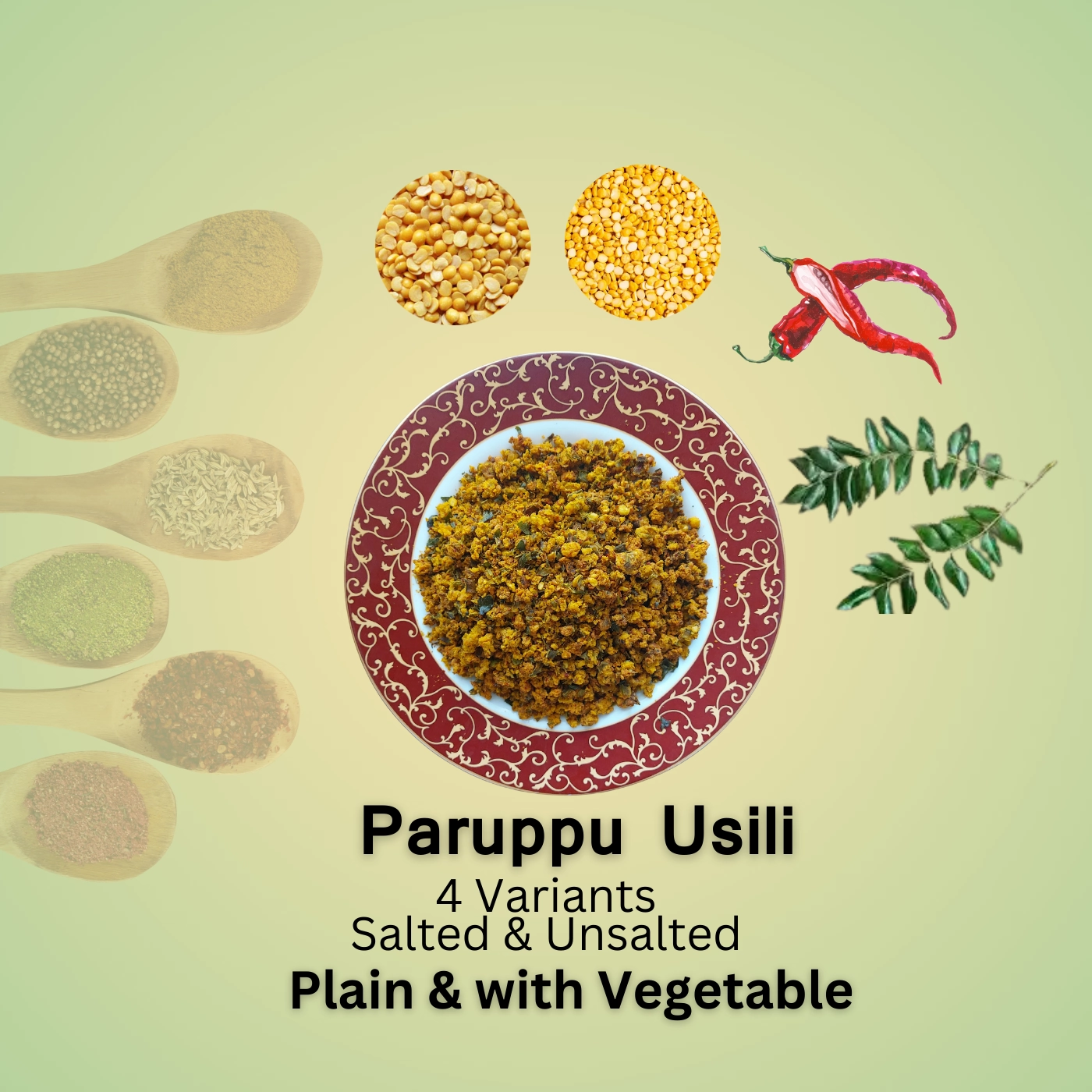 Dehydrated Instant Paruppu Usili with Vegetable